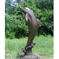 Hot Sale Outdoor Life Size Garden Dolphin Fountain